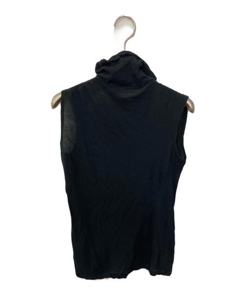 YOHJI YAMAMOTO（ヨウジヤマモト）YOHJI YAMAMOTO (ヨウジヤマモト) タートルネックノースリーブカットソー ブラック サイズ:Mの古着・服飾アイテム