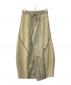 niko andニコアンド）の古着「[be with M] Misayoハギワイドパンツ」｜ベージュ