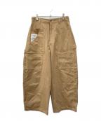 niko andニコアンド）の古着「[be with M] Misayo速乾ワイドパンツ」｜ベージュ