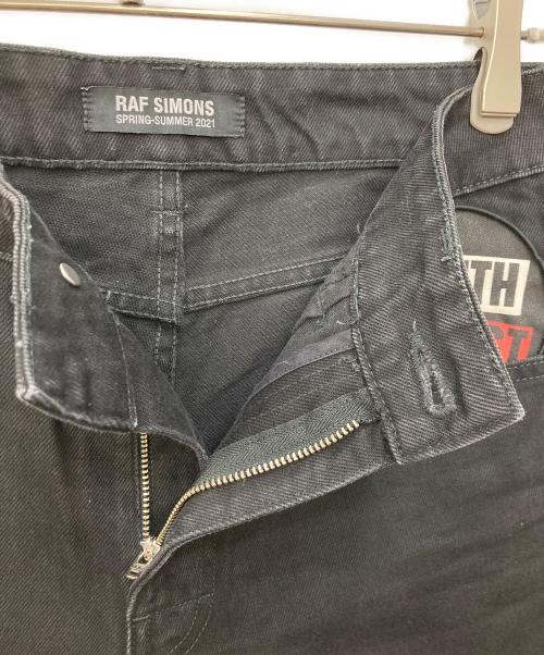 RAF SIMONS（ラフシモンズ）RAF SIMONS (ラフシモンズ) デニムパンツ/21SS CROPPED DENIM PANTS ブラック サイズ:SIZE 71cm (W28)の古着・服飾アイテム