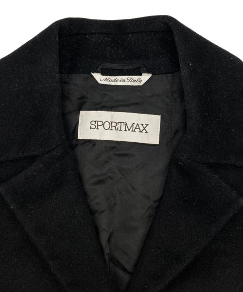SPORT MAX（スポーツマックス）SPORT MAX (スポーツマックス) ミドル丈ウールコート ブラック サイズ:38の古着・服飾アイテム