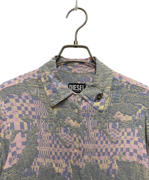 DIESEL（ディーゼル）DIESEL (ディーゼル) 総柄シャツ ラベンダー サイズ:SIZE 40の古着・服飾アイテム