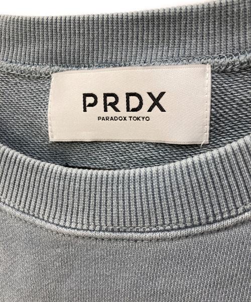 PARADOX（パラドックス）PARADOX (パラドックス) BADBOYPRDX ダメージスウェット ブルー サイズ:Lの古着・服飾アイテム