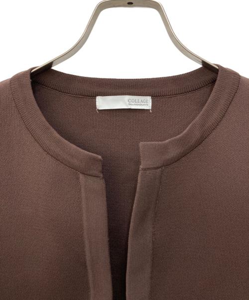 COLLAGE GALLARDAGALANTE（コラージュ ガリャルダガランテ）COLLAGE GALLARDAGALANTE (コラージュ ガリャルダガランテ) エアリーニットコーディガン ブラウン サイズ:Freeの古着・服飾アイテム