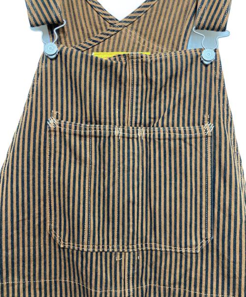 LEVI'S RED（リーバイス レッド）LEVI'S RED (リーバイス レッド) ヒッコリーストライプオーバーオール ブラウン サイズ:Ⅿの古着・服飾アイテム