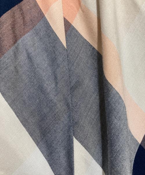 BLUE LABEL CRESTBRIDGE（ブルーレーベルクレストブリッジ）BLUE LABEL CRESTBRIDGE (ブルーレーベルクレストブリッジ) チェックロングスカート ネイビー サイズ:38の古着・服飾アイテム