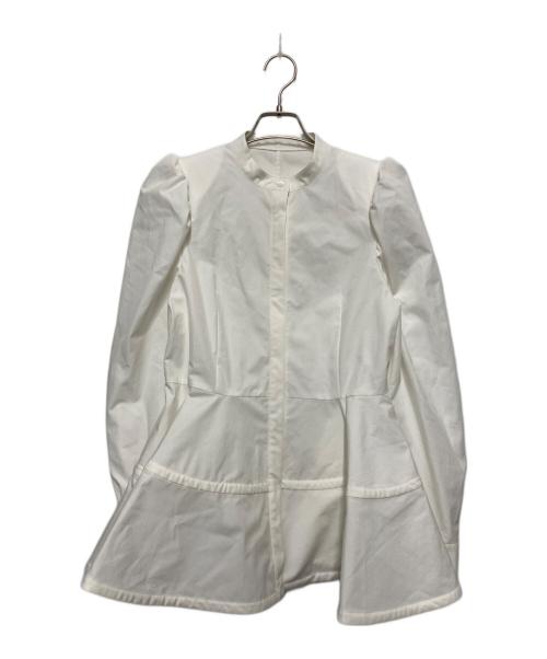 cygne（シーニュ）cygne (シーニュ) ペプラムブラウス ホワイト サイズ:2の古着・服飾アイテム