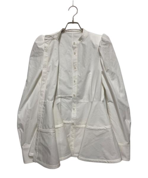 cygne（シーニュ）cygne (シーニュ) ペプラムブラウス ホワイト サイズ:2の古着・服飾アイテム