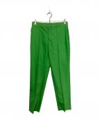 DRAWERドゥロワー）の古着「フロントステッチテーパードパンツ」｜グリーン