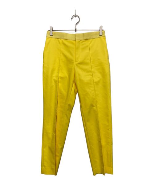 DRAWER（ドゥロワー）DRAWER (ドゥロワー) フロントステッチテーパードパンツ イエロー サイズ:38の古着・服飾アイテム