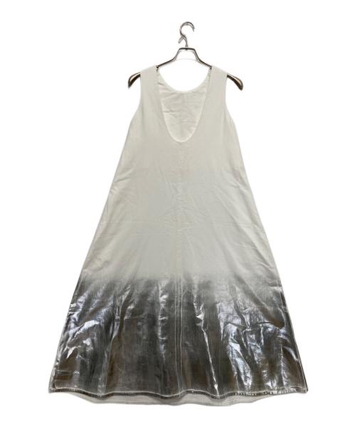 MECRE（メクル）MECRE (メクル) コーティングデニムノースリーブワンピース ホワイト サイズ:Ⅿの古着・服飾アイテム