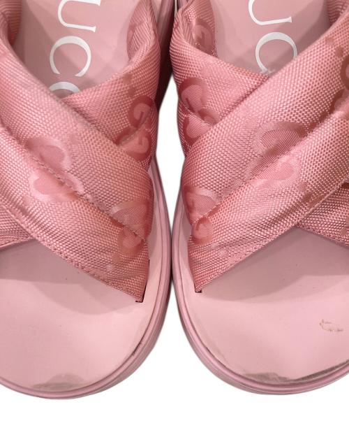 GUCCI（グッチ）GUCCI (グッチ) パテットGGプラットフォームサンダル ピンク サイズ:SIZE 37の古着・服飾アイテム