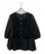 Rose Tiaraローズティアラ）の古着「切替ブラウス」｜ブラック