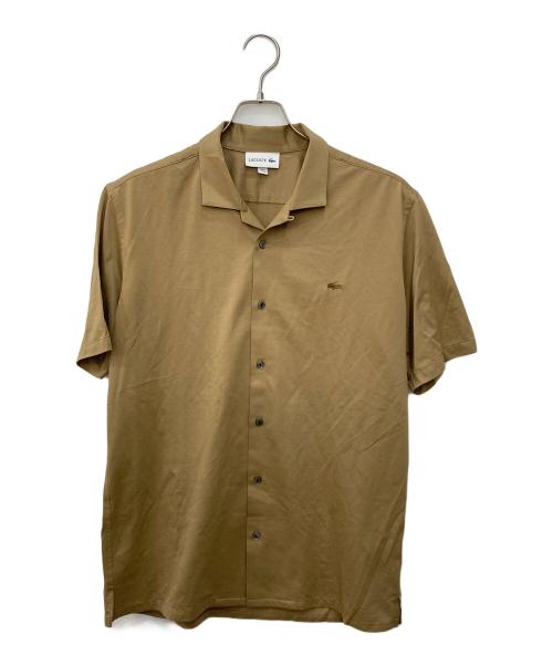 LACOSTE（ラコステ）LACOSTE (ラコステ) 開襟シャツ ブラウン サイズ:SIZE Mの古着・服飾アイテム