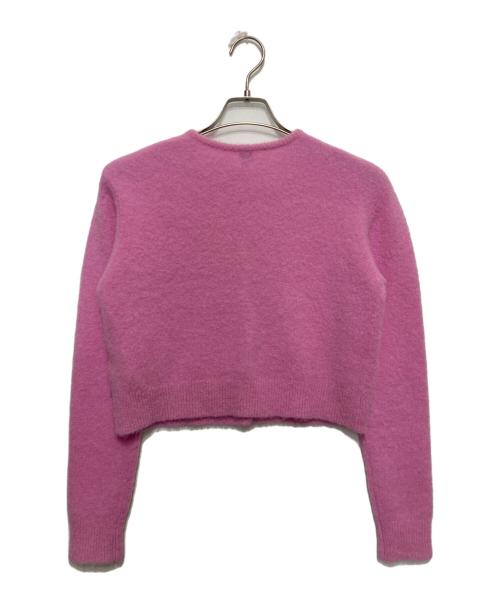 moose's（ムース）moose's (ムース) アルパカ混カーディガン ピンク サイズ:Fの古着・服飾アイテム