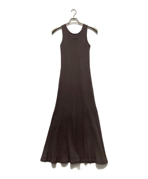 anuans（アニュアンス）anuans (アニュアンス) マーメイドリブカットワンピース ブラウン サイズ:freeの古着・服飾アイテム