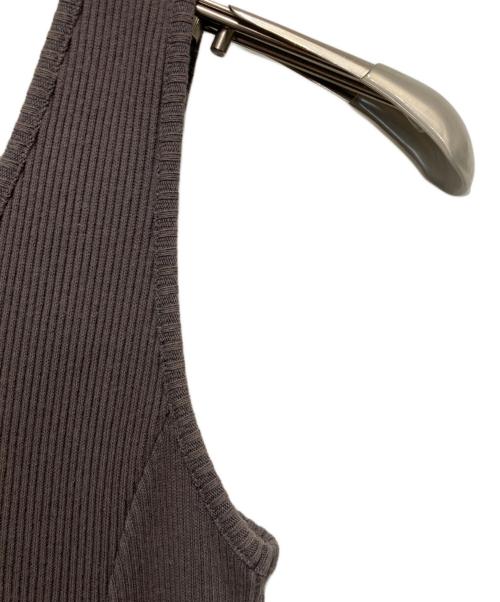 anuans（アニュアンス）anuans (アニュアンス) マーメイドリブカットワンピース ブラウン サイズ:freeの古着・服飾アイテム