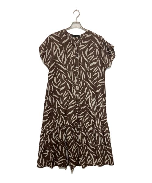 URBAN RESEARCH（アーバンリサーチ）URBAN RESEARCH (アーバンリサーチ) リーフプリントワンピース ブラウン サイズ:FREEの古着・服飾アイテム