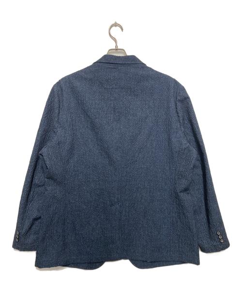 JOSEPH ABBOUD（ジョセフアブード）JOSEPH ABBOUD (ジョセフアブード) シアサッカーアンコンジャケット ネイビー サイズ:3Lの古着・服飾アイテム