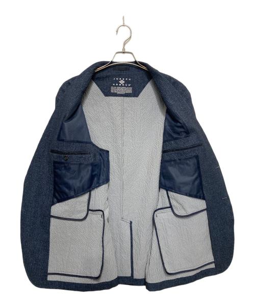 JOSEPH ABBOUD（ジョセフアブード）JOSEPH ABBOUD (ジョセフアブード) シアサッカーアンコンジャケット ネイビー サイズ:3Lの古着・服飾アイテム