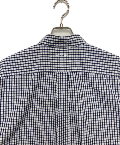 CAHLUMN（カウラム）CAHLUMN (カウラム) ギンガムチェックシャツ ブルー サイズ:XLの古着・服飾アイテム