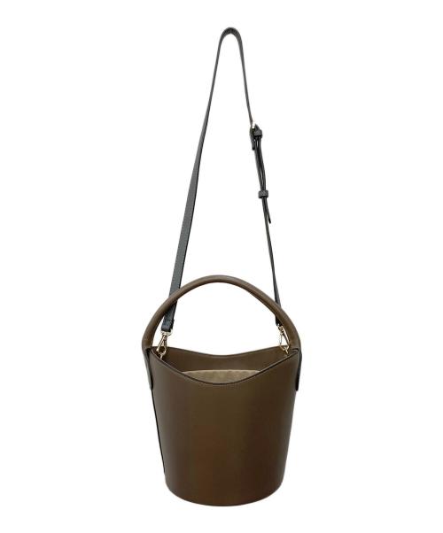 pelletteria veneta（ペレッテリアベネタ）PELLETTERIA VENETA (ペレッテリアベネタ) 2WAYバケツ型ショルダーバッグ ブラウンの古着・服飾アイテム