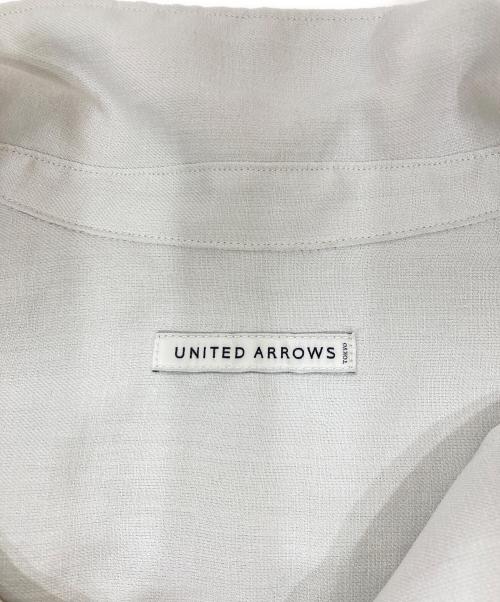 UNITED ARROWS TOKYO（ユナイテッドアローズトウキョウ）UNITED ARROWS TOKYO (ユナイテッドアローズトウキョウ) ツイル オープンカラー ショートスリーブシャツ ベージュ サイズ:Mの古着・服飾アイテム