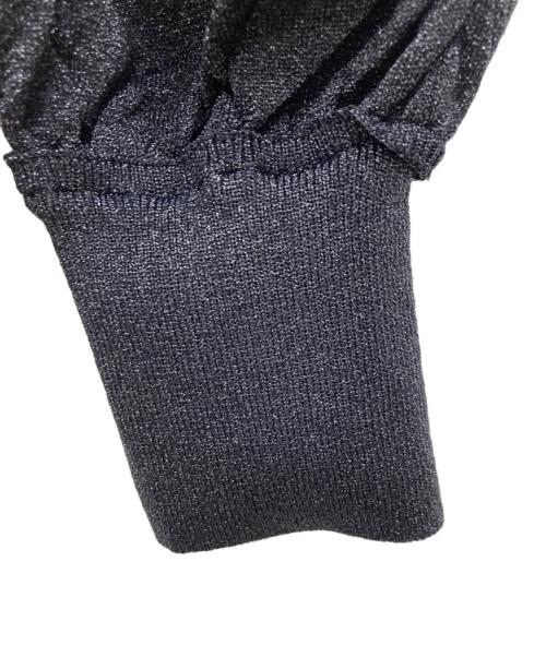 FRAY ID（フレイ アイディー）FRAY ID (フレイ アイディー) ギャザーバルーンパフスリーブシアーカーディガン ブラック サイズ:Free 未使用品の古着・服飾アイテム