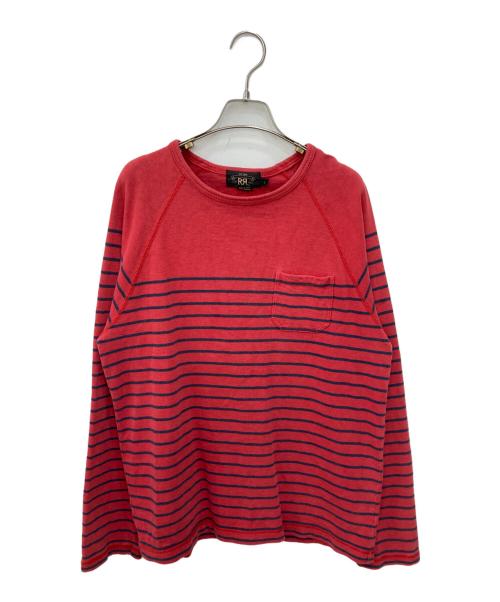 RRL（ダブルアールエル）RRL (ダブルアールエル) ボーダーカットソー レッド サイズ:Ｓの古着・服飾アイテム