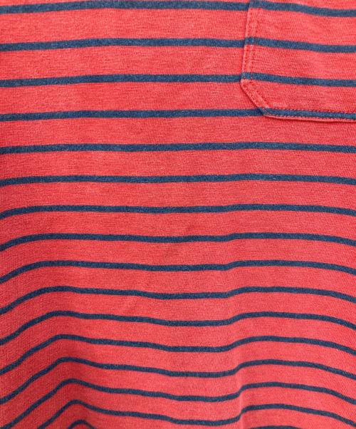 RRL（ダブルアールエル）RRL (ダブルアールエル) ボーダーカットソー レッド サイズ:Ｓの古着・服飾アイテム