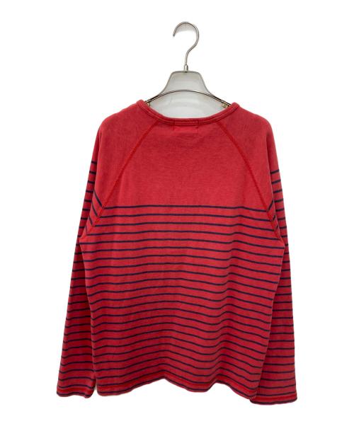 RRL（ダブルアールエル）RRL (ダブルアールエル) ボーダーカットソー レッド サイズ:Ｓの古着・服飾アイテム