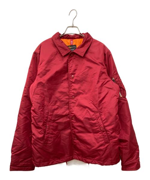 ALPHA（アルファ）ALPHA (アルファ) コーチジャケット レッド サイズ:Lの古着・服飾アイテム