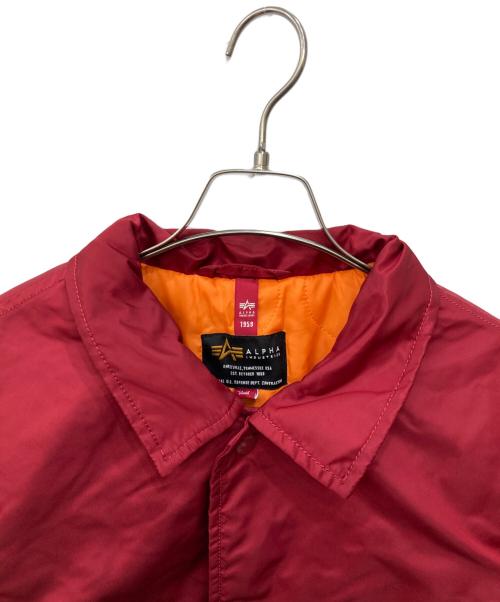 ALPHA（アルファ）ALPHA (アルファ) コーチジャケット レッド サイズ:Lの古着・服飾アイテム