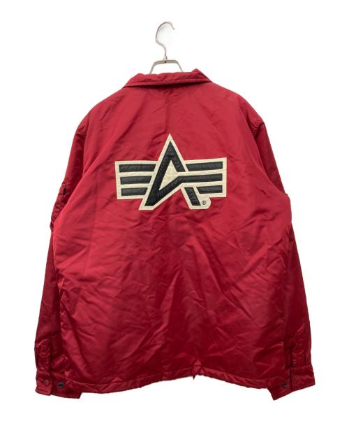 ALPHA（アルファ）ALPHA (アルファ) コーチジャケット レッド サイズ:Lの古着・服飾アイテム