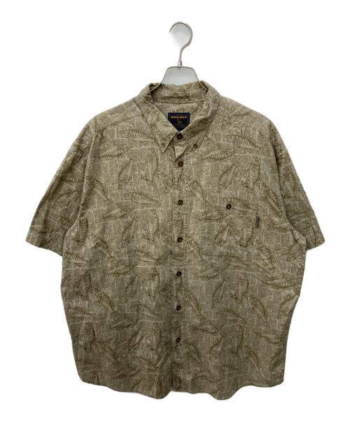 WOOLRICH（ウールリッチ）WOOLRICH (ウールリッチ) フィッシュプリントシャツ ベージュ サイズ:XLの古着・服飾アイテム