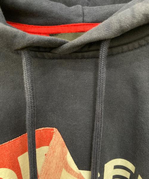 DIESEL（ディーゼル）DIESEL (ディーゼル) デザインロゴ　プルオーバーパーカー ネイビー サイズ:xsの古着・服飾アイテム