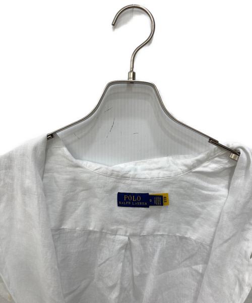 POLO RALPH LAUREN（ポロ・ラルフローレン）POLO RALPH LAUREN (ポロ・ラルフローレン) Linen Short-Sleeve Shirt　リネンショートスリーブシャツ ホワイト サイズ:Ｓの古着・服飾アイテム