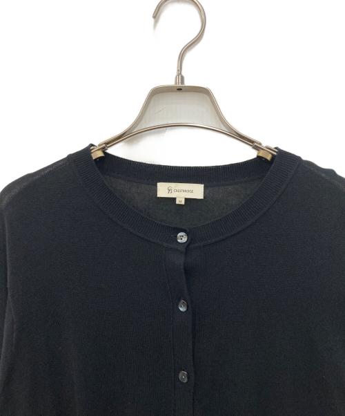 CB CRESTBRIDGE（シービークレストブリッジ）CB CRESTBRIDGE (シービークレストブリッジ) クルーネックカーディガン ブラック サイズ:Ｍの古着・服飾アイテム