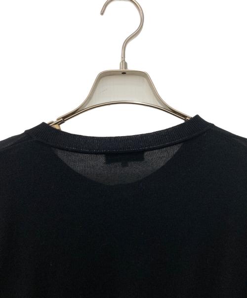 CB CRESTBRIDGE（シービークレストブリッジ）CB CRESTBRIDGE (シービークレストブリッジ) クルーネックカーディガン ブラック サイズ:Ｍの古着・服飾アイテム