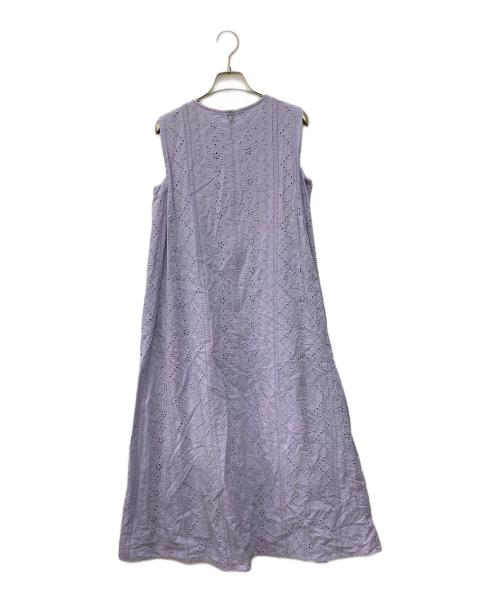 BLUE LABEL CRESTBRIDGE（ブルーレーベルクレストブリッジ）BLUE LABEL CRESTBRIDGE (ブルーレーベルクレストブリッジ) エンブロイダリーレースマキシワンピース ブルー サイズ:Mの古着・服飾アイテム