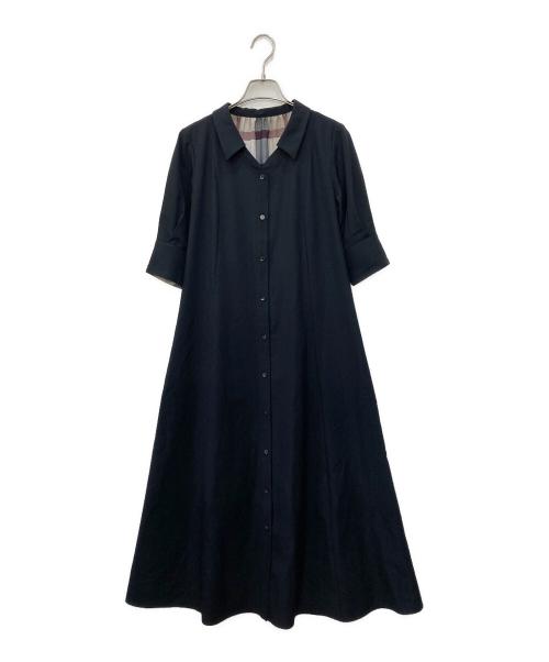 BLUE LABEL CRESTBRIDGE（ブルーレーベルクレストブリッジ）BLUE LABEL CRESTBRIDGE (ブルーレーベルクレストブリッジ) バックデザインワンピース ネイビー サイズ:Mの古着・服飾アイテム