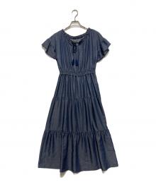 BLUE LABEL CRESTBRIDGE（ブルーレーベルクレストブリッジ）の古着「ブラウスワンピース」｜インディゴ