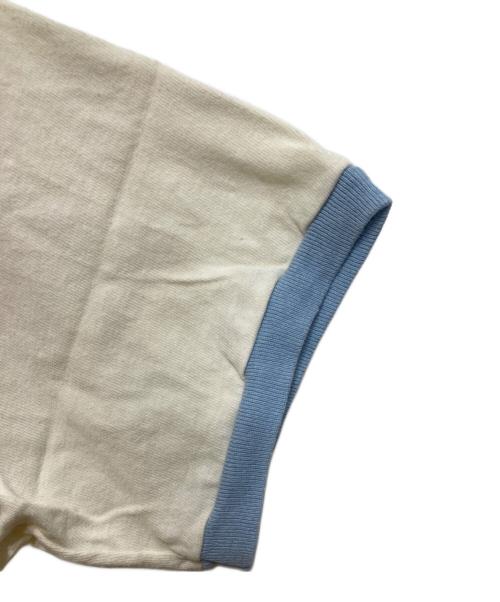 Champion（チャンピオン）Champion (チャンピオン) リンガーTシャツ ホワイト×ブルー サイズ:Lの古着・服飾アイテム