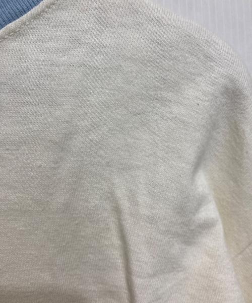 Champion（チャンピオン）Champion (チャンピオン) リンガーTシャツ ホワイト×ブルー サイズ:Lの古着・服飾アイテム