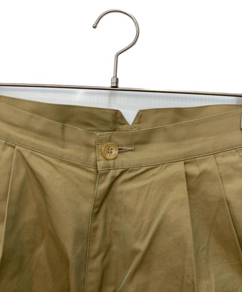 AURALEE（オーラリー）AURALEE (オーラリー) Finx Chambray Gabardine Wide Shorts ブラウン サイズ:4の古着・服飾アイテム