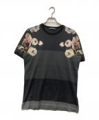DOLCE & GABBANAドルチェ＆ガッバーナ）の古着「花柄プリントTシャツ」｜ブラック