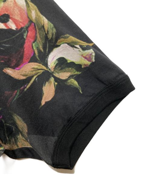 DOLCE & GABBANA（ドルチェ＆ガッバーナ）DOLCE & GABBANA (ドルチェ＆ガッバーナ) 花柄プリントTシャツ ブラック サイズ:48の古着・服飾アイテム