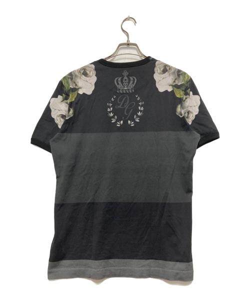 DOLCE & GABBANA（ドルチェ＆ガッバーナ）DOLCE & GABBANA (ドルチェ＆ガッバーナ) 花柄プリントTシャツ ブラック サイズ:48の古着・服飾アイテム