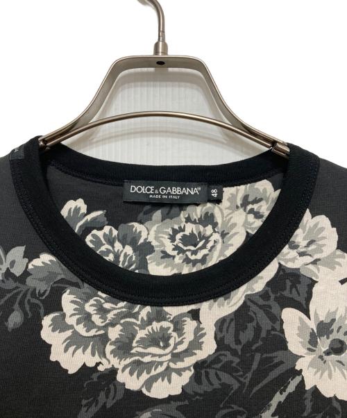 DOLCE & GABBANA（ドルチェ＆ガッバーナ）DOLCE & GABBANA (ドルチェ＆ガッバーナ) 花柄プリントロングスリーブカットソー ブラック サイズ:48の古着・服飾アイテム