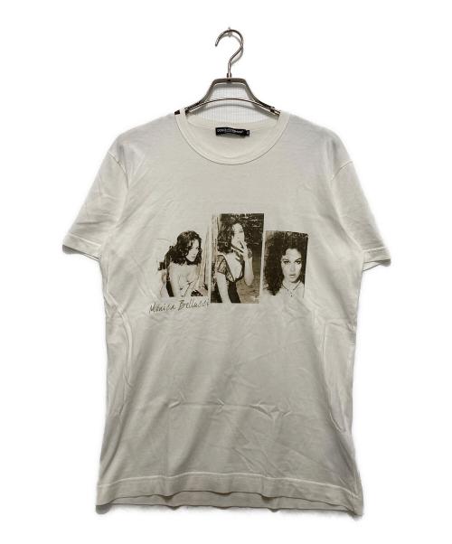DOLCE & GABBANA（ドルチェ＆ガッバーナ）DOLCE & GABBANA (ドルチェ＆ガッバーナ) Monica BellucciプリントTシャツ ホワイト サイズ:46の古着・服飾アイテム